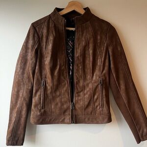 Desigual Brown Biker Jacket